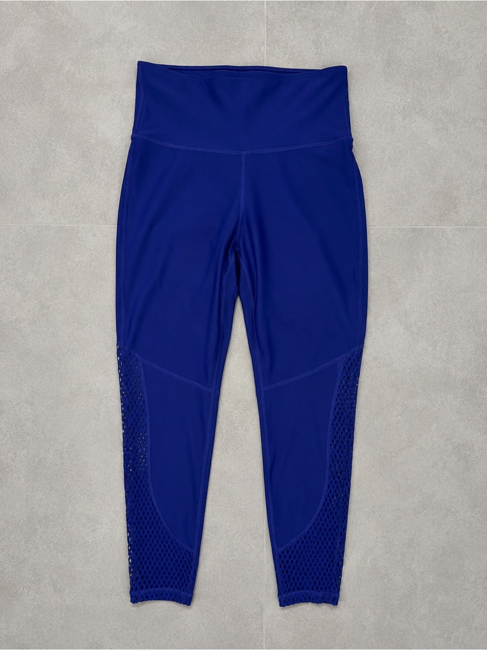 Women's Xersion Fitted High-Rise Lattice Mesh Cutout Cropped Leggings Yoga Pants